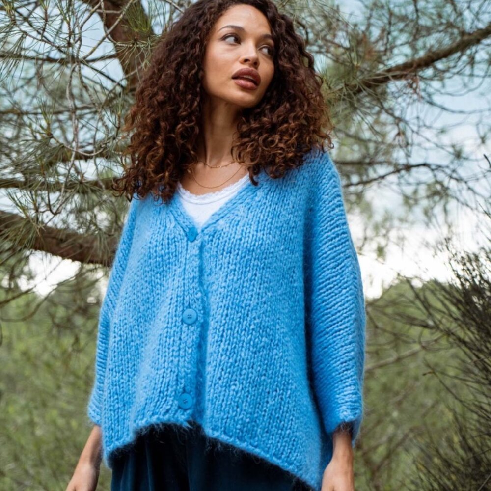 Mohair Chunky Knit Cardigan - Picture 4 of 6